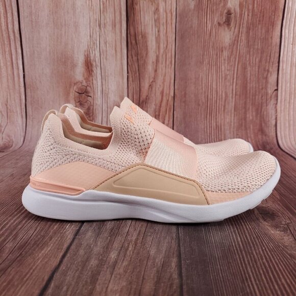 APL Athletic Propulsion Labs Womens Sz 8 Techloom Bliss Pink Knit Slip On Shoes - Picture 3 of 14